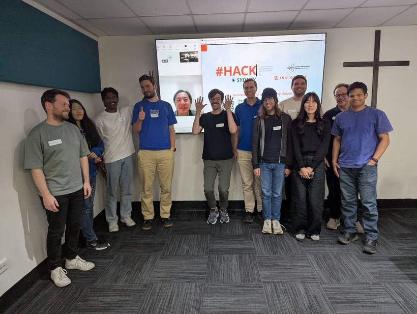 Hack 2025 team at Global Recordings Network, Sydney
